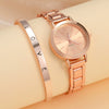 Ladies Casual Round Dial Quartz Watch With Alloy Case And Strap