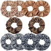 Ladies Cloth Knitting Geometric Checkerboard Zebra Stripe Hair Ring