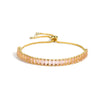 Ladies Copper Bracelet With Inlaid Zircon And Geometric Design