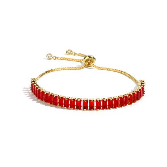Ladies Copper Bracelet With Inlaid Zircon And Geometric Design