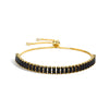 Ladies Copper Bracelet With Inlaid Zircon And Geometric Design