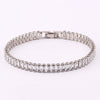 Ladies Copper Bracelet With Inlaid Zircon And Geometric Design