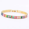Ladies Copper Bracelet With Inlaid Zircon And Geometric Design