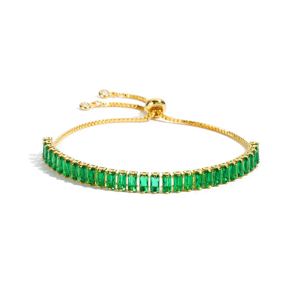 Ladies Copper Bracelet With Inlaid Zircon And Geometric Design