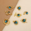 Ladies Copper Fantasy Pendant With Sunflower Starry Sky Design And Gemstone Electroplated