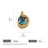 Ladies Copper Fantasy Pendant With Sunflower Starry Sky Design And Gemstone Electroplated