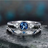 Ladies Copper Geometric Joker Zircon Emerald Ring