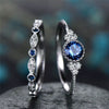Ladies Copper Geometric Joker Zircon Emerald Ring