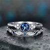 Ladies Copper Geometric Joker Zircon Emerald Ring