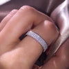 Ladies Copper Geometric Microinlaid Zircon Ring Jewelry