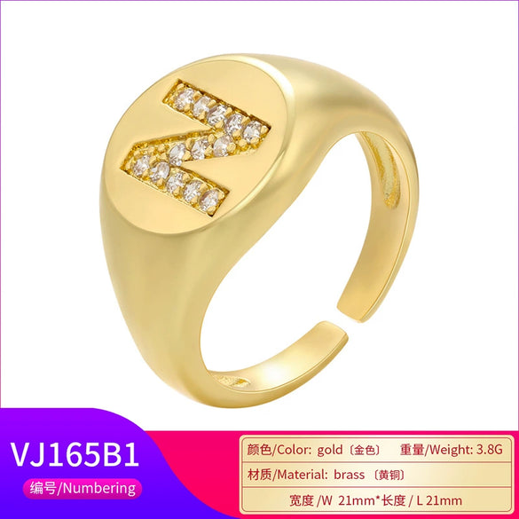 Ladies Copper Geometric Micropaved Ring Jewelry Accessories