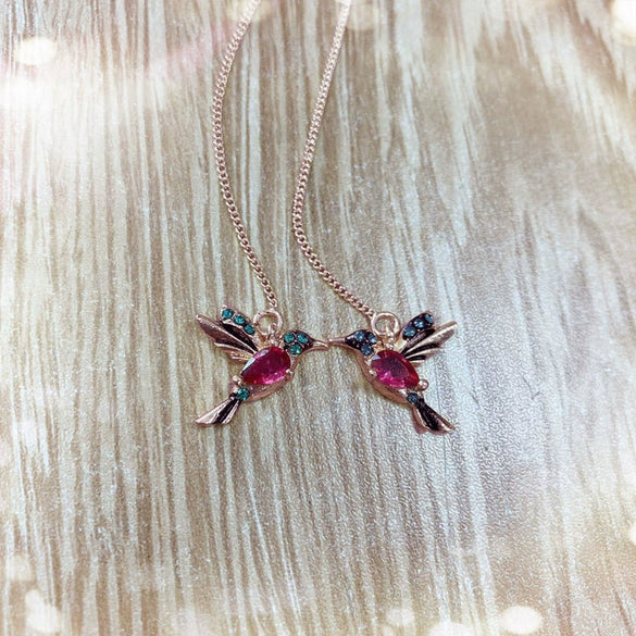 Ladies Copper Inlaid Zircon Bird Animal Zodiac Earrings
