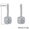 Ladies Copper Jewelry Geometric Inlaid Zircon Earring Buckles