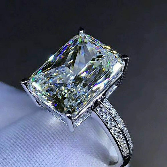 Ladies Copper Jewelry Set With Geometric Zircon Ring In Business Style
