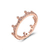 Ladies Copper Magic Crown Zircon Ring Electroplated Jewelry