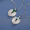 Ladies Copper Mixed Gem Inlay Angel Wings Zircon Necklace With Box Chain And Electroplating Treatment