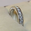 Ladies Copper Ring With Geometric Micro Inlaid Zircon