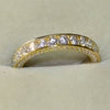 Ladies Copper Ring With Geometric Micro Inlaid Zircon