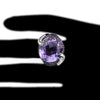 Ladies Copper Ring With Wild Purple Zircon And Geometric Design