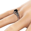 Ladies Copper Zircon Ring With Geometric Design And Exquisite Hollow Style