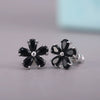 Ladies Earrings Copper Zircon Small Flower Style