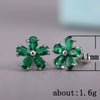 Ladies Earrings Copper Zircon Small Flower Style