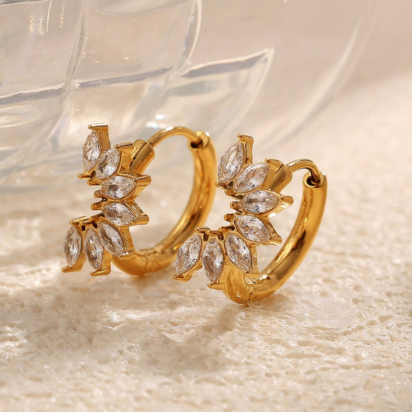 Ladies Earrings 316L Stainless Steel Geometric Electroplating
