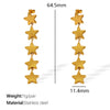 Ladies Earrings 316L Stainless Steel Geometric Style Electroplating Small Star Design Retro Jewelry