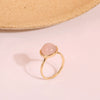 Ladies Egg Shaped Round Joint Ring Set Made Of Resin And Alloy With Electroplating Design And Geometric Style For Wholesale