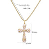 Ladies Elegant Copper Jewelry Inlaid With Pearls Featuring Cross Crown Roman Numerals Pattern For Earrings And Necklace