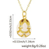 Ladies Elegant Retro Diamond Water Drop Hollow Egg Pendant Necklace Copper 18K Gold Plated Jewelry With Electroplating Dripping Oil