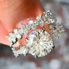Ladies Engagement Ring Copper Zircon Geometric Style