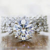 Ladies Engagement Ring Copper Zircon Geometric Style