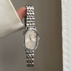 Ladies Fashion Alloy Quartz Watches With Oval Dial And Steel Buckle