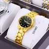 Ladies Fashion Business Diamond Waterproof Luminous Quartz Watch With Round Dial And Alloy Strap And Case