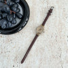 Ladies Fashion Digital Watch Belt Pu Strap Stainless Steel Buckle Alloy Case Round Dial Forest Style