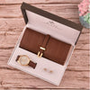 Ladies Fashion Elegant Leather Wallet Watch Earrings In Gift Box Modern Simplicity Style