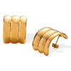 Ladies Fashion Exquisite 316L Stainless Steel Electroplated Earrings