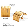 Ladies Fashion Exquisite 316L Stainless Steel Electroplated Earrings