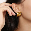 Ladies Fashion Exquisite 316L Stainless Steel Electroplated Earrings