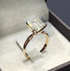 Ladies Fashion Geometric Copper Diamond Ring With Zircon