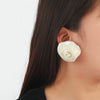 Ladies Fashion Hand Knitted Mixed Materials Flowershaped Earrings And Wrist Flowers
