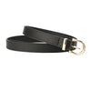 Ladies Fashion Imitation Leather Thin Belt With Electroplating For Jeans And Clothing Matching