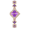 Ladies Fashion Luxury Fourleaf Clover Bracelet Quartz Watch Alloy Case Sapphire Crystal Glass Mirror Fine Steel Strap
