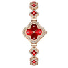 Ladies Fashion Luxury Fourleaf Clover Bracelet Quartz Watch Alloy Case Sapphire Crystal Glass Mirror Fine Steel Strap