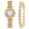 Ladies Fashion Metal Alloy Titanium Watch Round Dial Quartz Bracelet