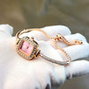Ladies Fashion Metal And Genuine Leather Square Quartz Watch