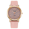 Ladies Fashion Quartz Watch Alloy Case Leather Strap Round Dial