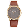 Ladies Fashion Quartz Watch Alloy Case Leather Strap Round Dial