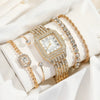 Ladies Fashion Quartz Watch With Diamondencrusted Digital Face Alloy Band And Round Dial